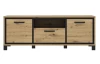 TV skříňka Trondheim 158 cm, dub artisan/dub černý