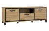 TV skříňka Trondheim 158 cm, dub artisan/dub černý