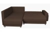 Rohová sedací souprava Beate, hnědá látka, levý roh