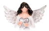 Dekorační soška (2 druhy) Anděl se srdíčkem, 20 cm