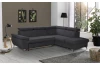 Rohová sedací souprava Gisele, antracitová látka, pravý roh