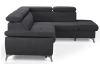 Rohová sedací souprava Gisele, antracitová látka, pravý roh