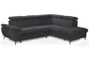 Rohová sedací souprava Gisele, antracitová látka, pravý roh