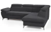Rohová sedací souprava Gisele, antracitová látka, pravý roh