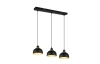 Závěsné stropní osvětlení Punch, černo-zlatá, 3 svítidla