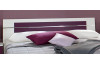 Postel s nočními stolky Burano 180x200 cm, bílá/fialová