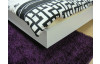 Postel s nočními stolky Burano 180x200 cm, bílá/fialová