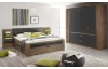 Postel s nočními stolky Bernau 180x200 cm, dub stirling/šedá
