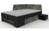 Úložná postel se zástěnou Junior 120x200 cm, černá/tmavý beton