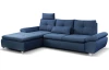 Rohová sedačka Madeira 1B, modrá látka, levý roh