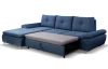 Rohová sedačka Madeira 1B, modrá látka, levý roh