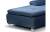 Rohová sedačka Madeira 1B, modrá látka, levý roh