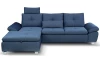 Rohová sedačka Madeira 1B, modrá látka, levý roh
