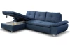 Rohová sedačka Madeira 1B, modrá látka, levý roh