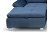 Rohová sedačka Madeira 1B, modrá látka, levý roh