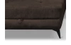 Rohová sedací souprava Sergio, tmavě hnědá látka, levý roh