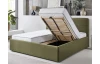 Postel Domango 140x200 cm, olivově zelená látka