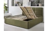 Postel Domango 140x200 cm, olivově zelená látka