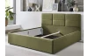 Postel Domango 140x200 cm, olivově zelená látka
