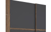 Šatní skříň Bernau, 226 cm, dub stirling/šedá