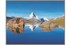 Obraz na zeď Zasněžená hora a jezero, 100x140 cm
