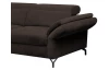 Rohová sedací souprava Colby, tmavě hnědá látka, levý roh