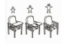 Rozkládací dětská židle se stolkem Timba, bílá