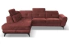 Rohová sedací souprava Sergio, cihlová látka, levý roh