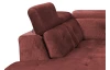 Rohová sedací souprava Sergio, cihlová látka, levý roh