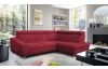 Rohová sedací souprava Brico, šípkově červená látka, pravý roh