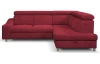 Rohová sedací souprava Brico, šípkově červená látka, pravý roh