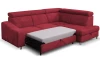 Rohová sedací souprava Brico, šípkově červená látka, pravý roh