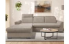 Rohová sedačka Arya, béžová cappuccino strukturovaná tkanina, levý roh