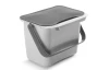 Závěsný odpadkový koš Bintex 4 l, šedý