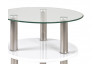 Přístavný stolek Lisbo, čiré sklo/bílý lesk