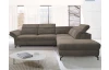 Rohová sedací souprava Colby, světle hnědá látka, pravý roh