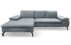 Rohová sedací souprava Vespa, šedo-modrá látka, levý roh