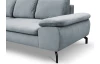 Rohová sedací souprava Vespa, šedo-modrá látka, levý roh