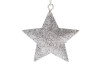 Vánoční dekorace Závěsná hvězda, stříbrná