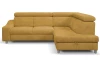 Rohová sedací souprava Brico, žlutá kari látka, pravý roh