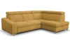 Rohová sedací souprava Brico, žlutá kari látka, pravý roh