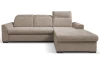 Rohová sedačka Arya, béžová cappuccino strukturovaná tkanina, pravý roh