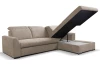 Rohová sedačka Arya, béžová cappuccino strukturovaná tkanina, pravý roh