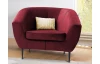 Křeslo Olivio, červená sametová látka