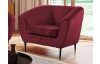 Křeslo Olivio, červená sametová látka