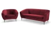 Křeslo Olivio, červená sametová látka