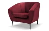Křeslo Olivio, červená sametová látka