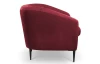 Křeslo Olivio, červená sametová látka