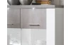 Obývací stěna Caracas kombi 21, beton/bílý lesk, s osvětlením