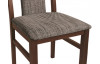Jídelní židle Sylva, palisandr/černo-hnědá tkanina